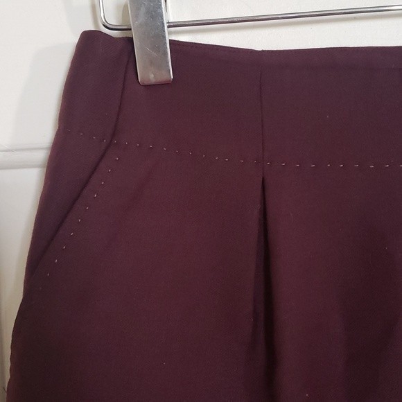 TED BAKER LONDON Tailored Shorts Purple Eggplant Wool Crepe - Picture 4 of 14